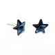 Náušnice napichovačky Swarovski elements hviezdy 10 mm modré Bermuda Blue