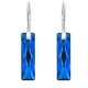 Elegantné náušnice Swarovski elements Queen Baguette modré BERMUDA BLUE 25mm
