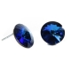 Náušnice Swarovski elements rivoli 12 mm modré BERMUDA BLUE – napichovačky