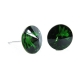 Náušnice Swarovski elements  rivoli 12 mm zelené DARK MOSS GREEN – napichovačky