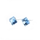Náušnice Swarovski elements kocky 6 mm modré AQUAMARINE – napichovačky