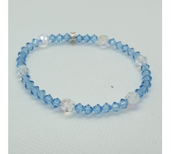 Krásny modrý náramok Swarovski elements Xilion – Aquamarine