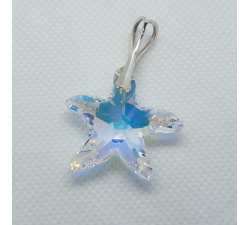 Prívesok Swarovski elements starfish crystal ab