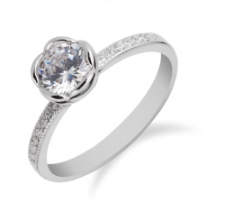 Elegantný strieborný prsteň so zirkonmi SR083 , AG 925/1000