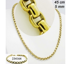 Zlatý oceľový náhrdelník AN 45cm - 45 23416145