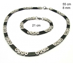 Oceľový set pánsky náhrdelník+náramok  23971900