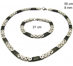 Oceľový set pánsky náhrdelník+náramok  23972000